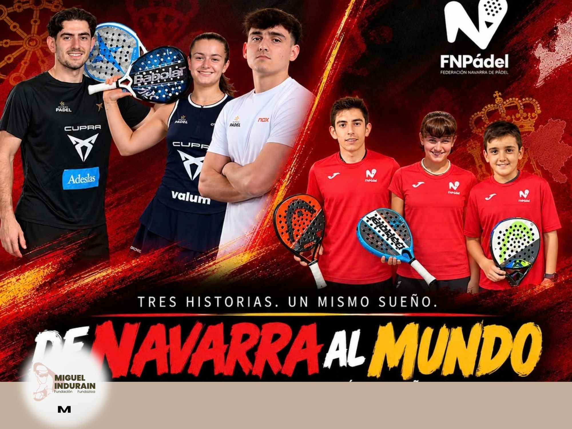 Jon Sanz, Martina Calvo y Aimar Goñi, convocados con España para el Mundial de Pádel